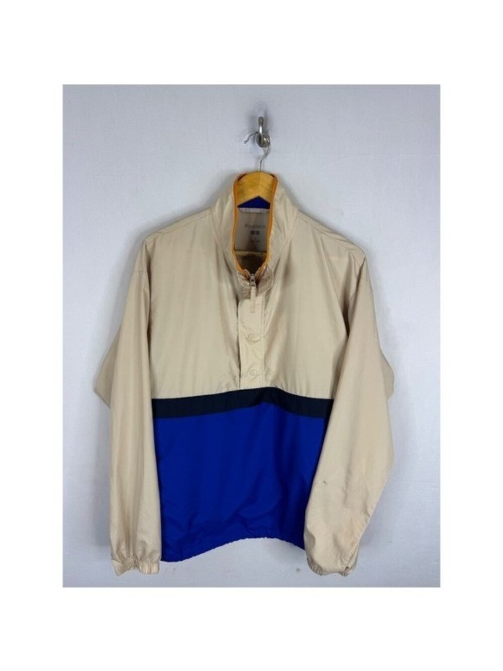 JW Anderson Uniqlo Colorblock Windbreaker Tan Blue Black 311-427976 Size M